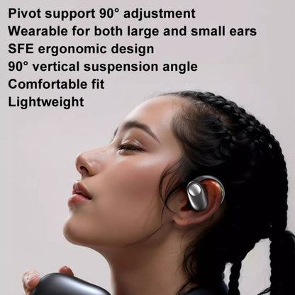 Wireless Hanging Ear Bluetooth Earphone Bone Conduction No In-Ear Open Sports Earphones(White) - Bluetooth Earphone by buy2fix | Online Shopping UK | buy2fix