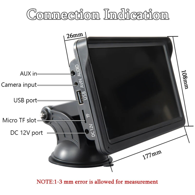 7 Inch Bluetooth 5.0 Portable CarPlay Monitor, Specifications: Display + Camera - Car MP3 & MP4 & MP5 by buy2fix | Online Shopping UK | buy2fix