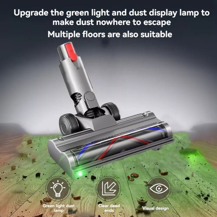For Dyson V10 Slim / V12 Slim Vacuum Cleaner Lightweight Direct Drive Floor Brush Head with Dust Led Lights - For Dyson Accessories by buy2fix | Online Shopping UK | buy2fix