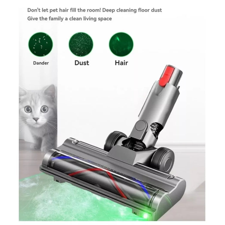 For Dyson V10 Slim / V12 Slim Vacuum Cleaner Lightweight Direct Drive Floor Brush Head with Dust Led Lights - For Dyson Accessories by buy2fix | Online Shopping UK | buy2fix