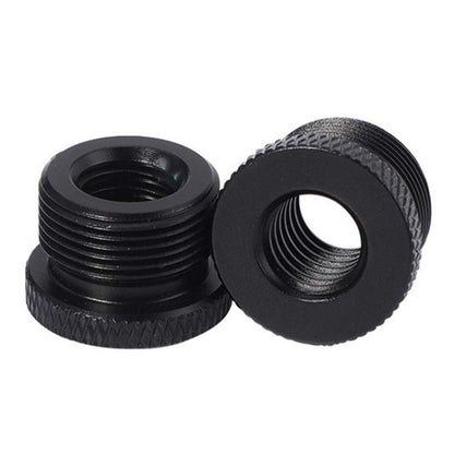 2pcs Metal 3/8 Female To 5/8-27 Male Adapter Screws Microphone Stands Conversion Photo Accessories(Black) -  by buy2fix | Online Shopping UK | buy2fix