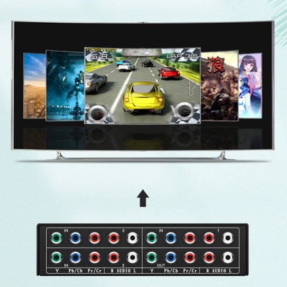 3 In 1 Out Component Video Selector YPbPr Video Switch Box - Splitter Adapter by buy2fix | Online Shopping UK | buy2fix