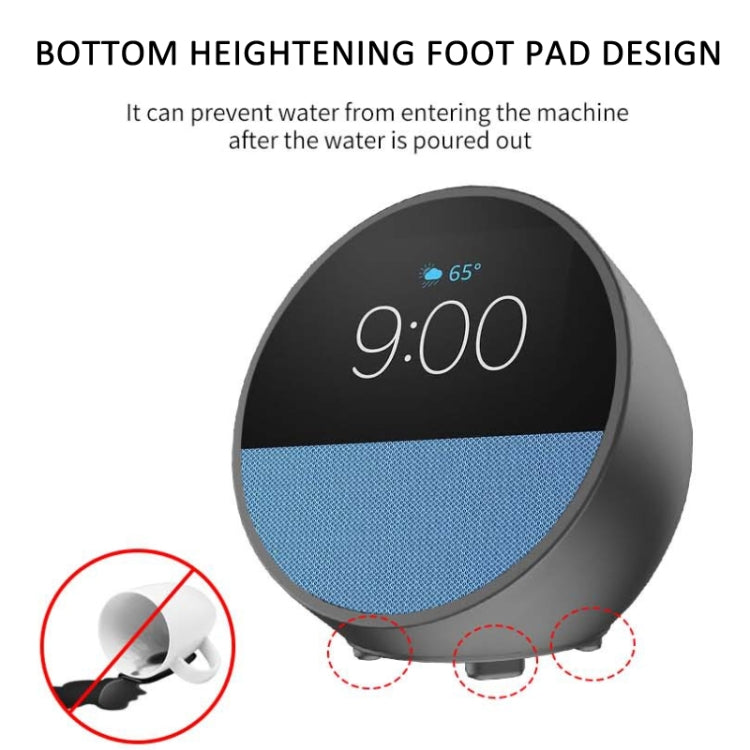 For Amazon Echo Spot (2024 Release) Silicone Cover Protective Case(Gray White) - Protective Case by buy2fix | Online Shopping UK | buy2fix