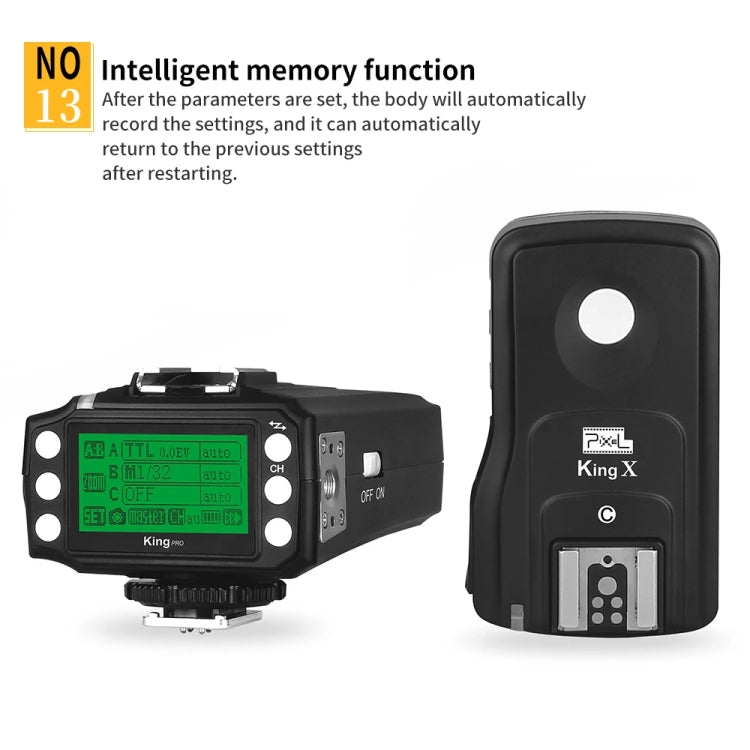 For Nikon Pixel King Pro Camera Wireless Radio Flash TTL Transmitter and Receiver - Wireless Flash Trigger by Pixel | Online Shopping UK | buy2fix