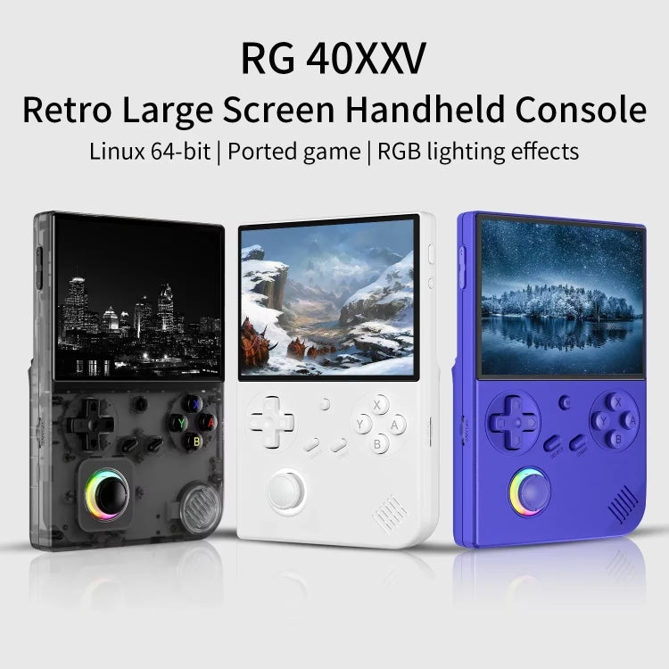 ANBERNIC RG40XXV Vertical HD Screen Joystick Game Console With Ambient Light Portable Retro Handheld Console, Size: 64GB+256GB(Black) - Pocket Console by ANBERNIC | Online Shopping UK | buy2fix