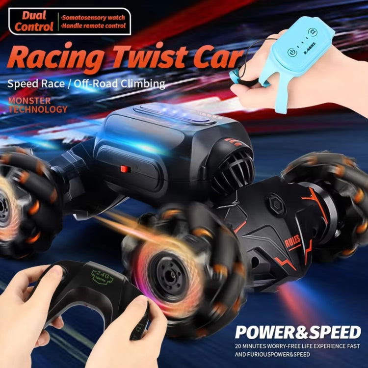 Children RC Car Toy Lights Electric Gesture Sensor Remote Control Twisting Stunt Car, Color: Orange Single RC(1:12) - RC Cars by buy2fix | Online Shopping UK | buy2fix
