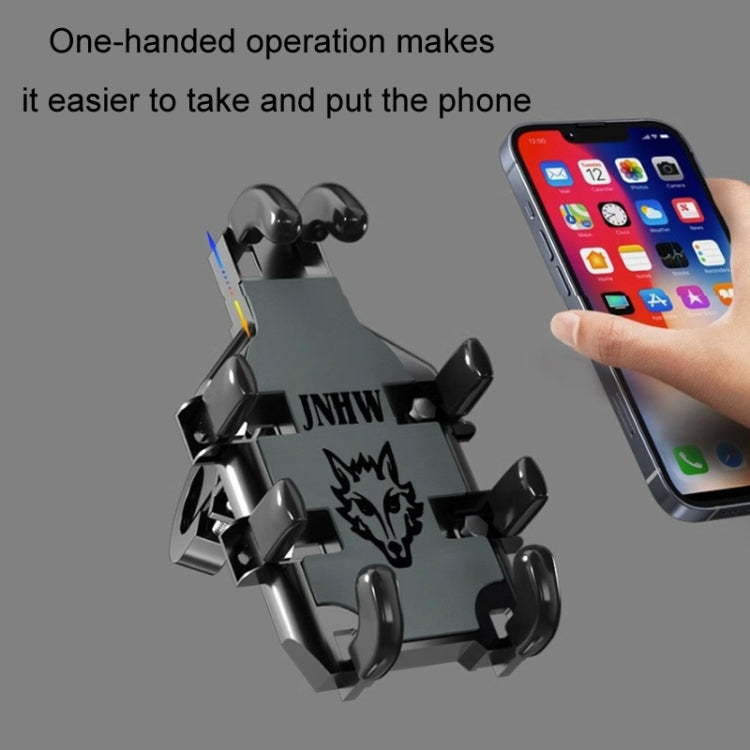 JNHW Motorcycle Bicycle Eight Claw Mobile Phone Navigation Shockproof Bracket, Style: For Handlebar - Holder by JNHW | Online Shopping UK | buy2fix