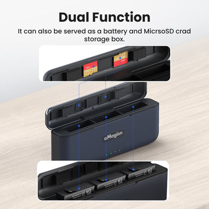 For DJI Osmo 360/Action 5 Pro aMagisn Battery Charger Fast Charging Box Storage Compartment - Cable & Charger by aMagisn | Online Shopping UK | buy2fix