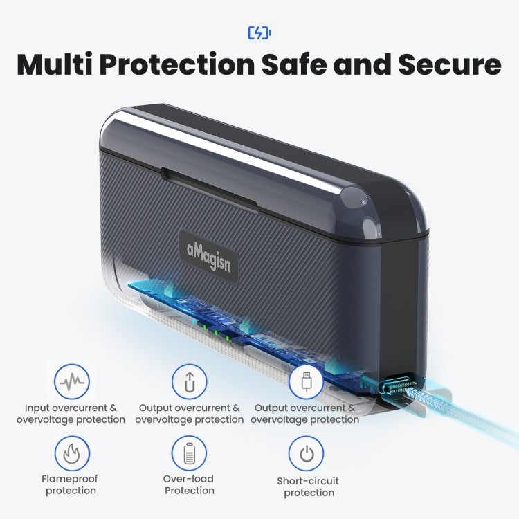 For DJI Osmo 360/Action 5 Pro aMagisn Battery Charger Fast Charging Box Storage Compartment - Cable & Charger by aMagisn | Online Shopping UK | buy2fix