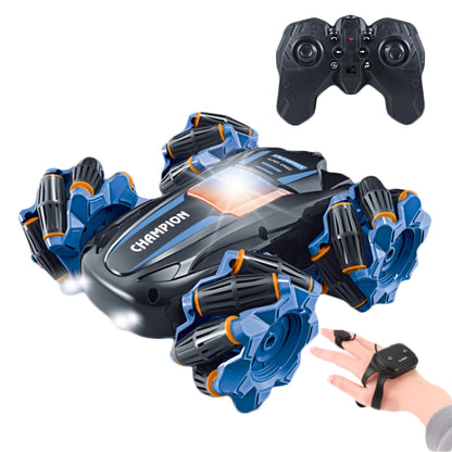 2.4G Stunt RC Car Drift Car Double-sided Racing Tumble Buggy Toy, Style: Dual RC Blue - RC Cars by buy2fix | Online Shopping UK | buy2fix