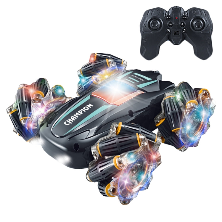 2.4G Stunt RC Car Drift Car Double-sided Racing Tumble Buggy Toy, Style: Single RC Green Light Wheel - RC Cars by buy2fix | Online Shopping UK | buy2fix