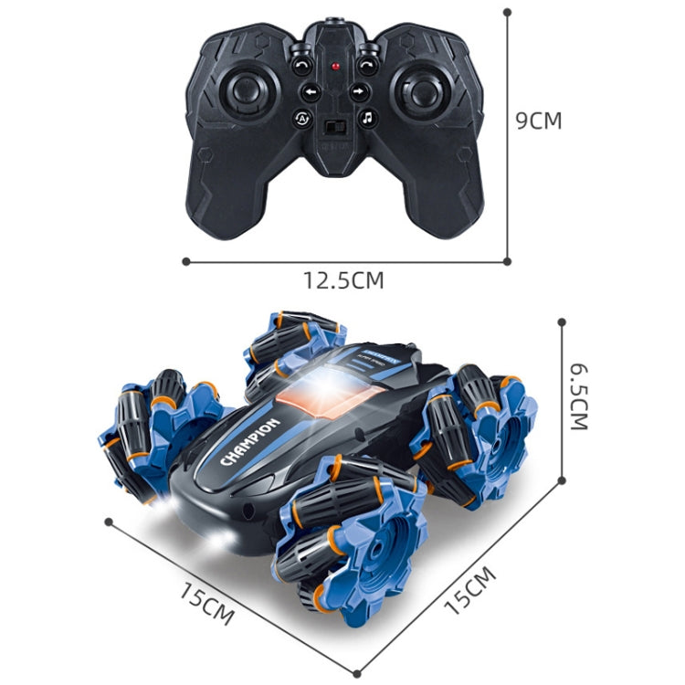 2.4G Stunt RC Car Drift Car Double-sided Racing Tumble Buggy Toy, Style: Dual RC Blue - RC Cars by buy2fix | Online Shopping UK | buy2fix