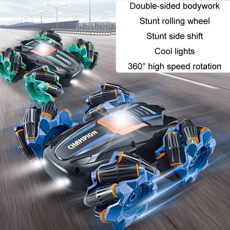 2.4G Stunt RC Car Drift Car Double-sided Racing Tumble Buggy Toy, Style: Single RC Blue - RC Cars by buy2fix | Online Shopping UK | buy2fix
