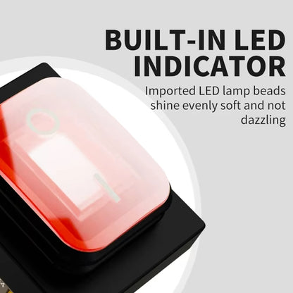 FILN 220V 30A Split Dustproof Boat-type Switch With Light, Specifications: Waterproof 4 Pin 2 Gear Yellow Light by FILN