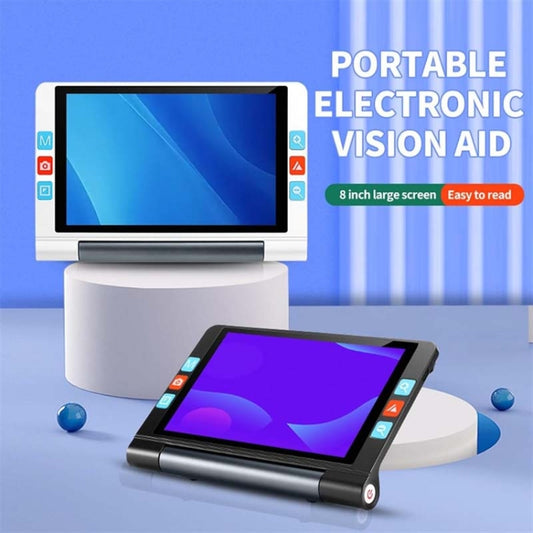 8inch Auto Focus Near And Far HD Electronic Vision Aid Magnifier(White) by buy2fix