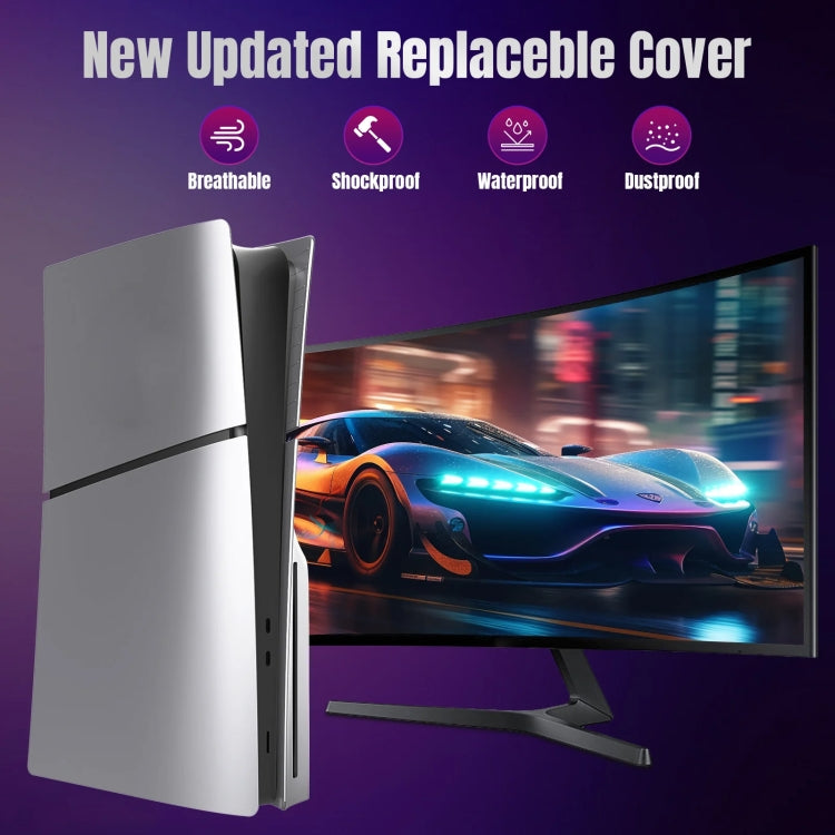 For PS5 Slim Replacement Faceplate Shell Detachable Protective Case, Model: Digital Edition White - Cases by buy2fix | Online Shopping UK | buy2fix