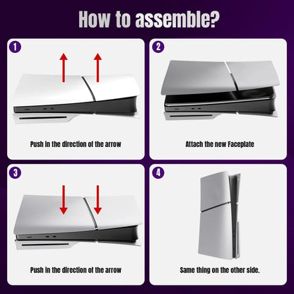 For PS5 Slim Replacement Faceplate Shell Detachable Protective Case, Model: Disc Edition Gray - Cases by buy2fix | Online Shopping UK | buy2fix