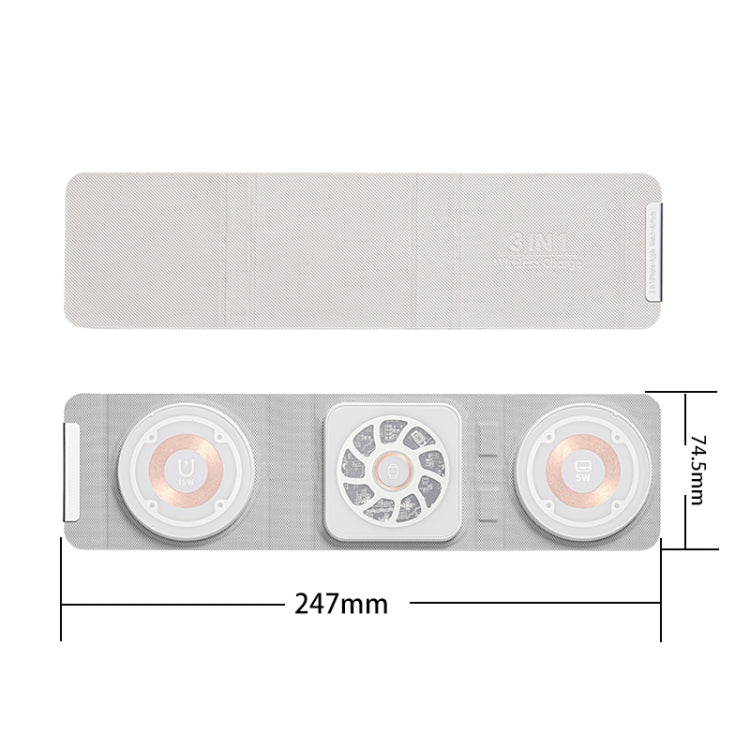 3-In-1 Magsafe Folding Wireless Charger Portable Wireless Fast Charging(Orange) - Wireless Charger by buy2fix | Online Shopping UK | buy2fix