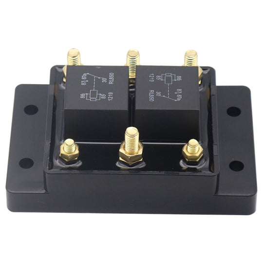 12V80A Automotive Relay Module Waterproof Fuse Box(Black)