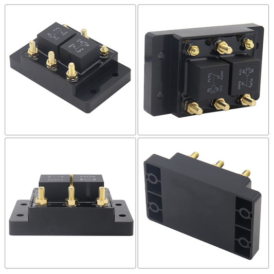 12V80A Automotive Relay Module Waterproof Fuse Box(Black) by buy2fix