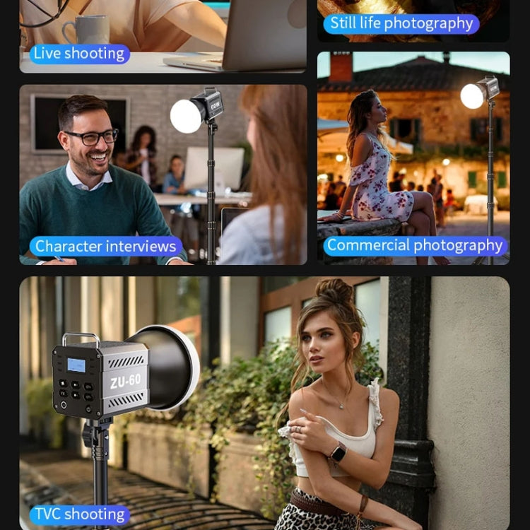 Desiontal ZU-60 60W Hand-Held Camera Light High Power Fill Light, EU Plug, Spec: Standard -  by Desiontal | Online Shopping UK | buy2fix