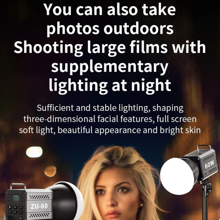 Desiontal ZU-60 60W Hand-Held Camera Light High Power Fill Light, EU Plug, Spec: Standard -  by Desiontal | Online Shopping UK | buy2fix