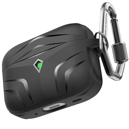 For Airpods Pro 2 AhaStyle PT140 Diamond Edge TPU Split Drop Protection Case, Color: Black by AhaStyle