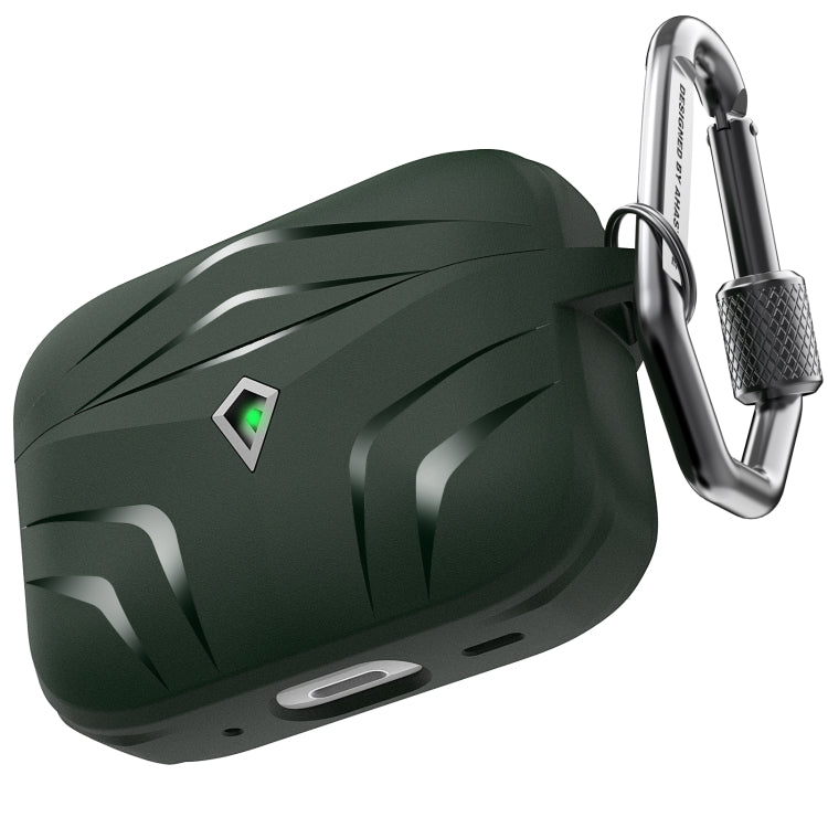 For Airpods Pro 2 AhaStyle PT140 Diamond Edge TPU Split Drop Protection Case, Color: Green by AhaStyle