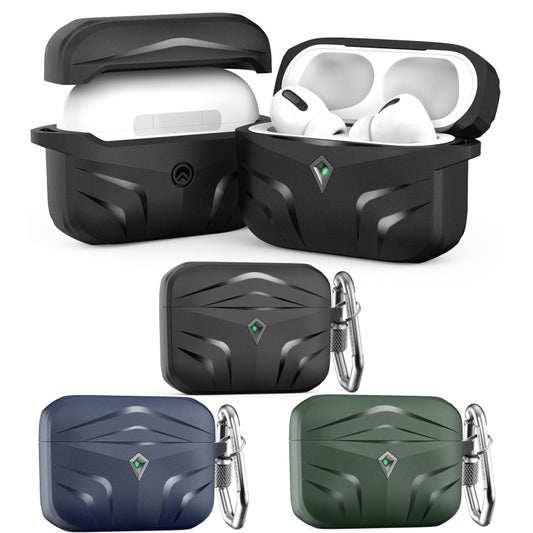 For Airpods Pro AhaStyle PT140 Diamond Edge TPU Split Drop Protection Case, Color: Black by AhaStyle