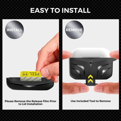 For Airpods Pro 2 AhaStyle PT140 Diamond Edge TPU Split Drop Protection Case, Color: Green by AhaStyle