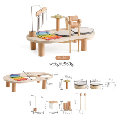 Children Wooden Desktop Music Percussion Toy Baby Early Learning Drum Enlightenment Toy, Style: Music Stand - Musical Instrument Toys by buy2fix | Online Shopping UK | buy2fix