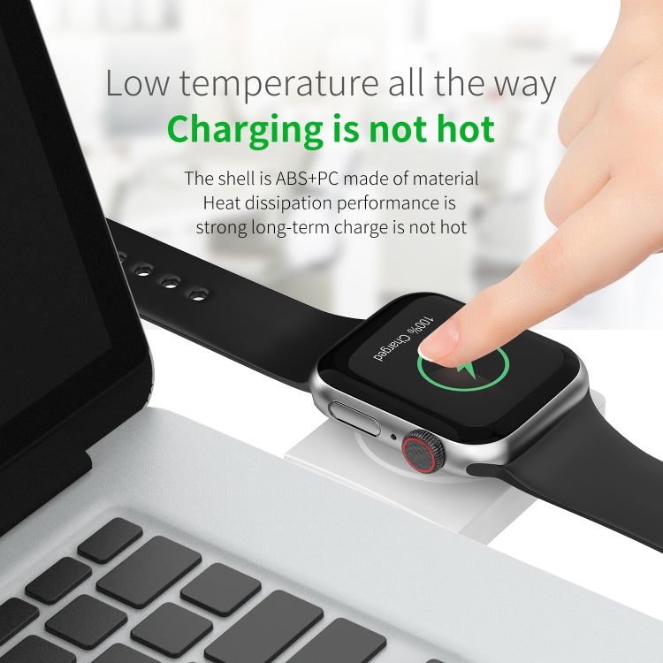 S02 For Apple Watch Series USB Magnetic Watch Wireless Charger With Card Reader Function(Black) - Charger / Holder by buy2fix | Online Shopping UK | buy2fix