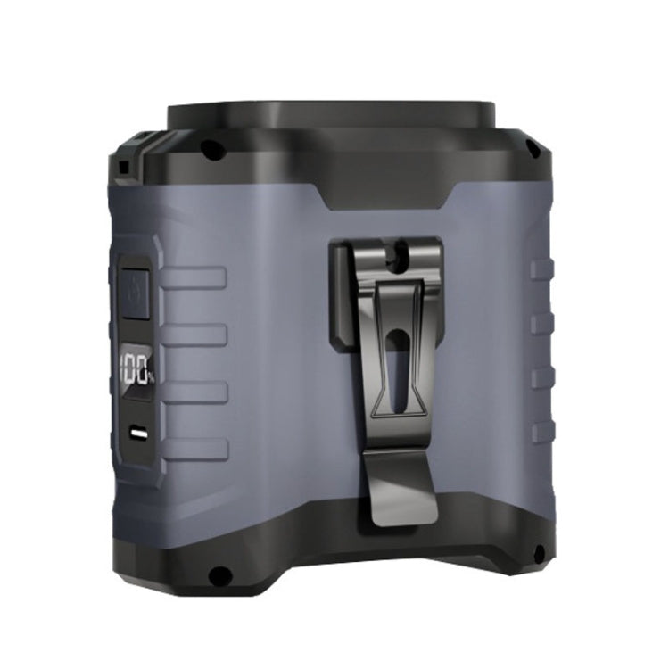 10000mAh Portable Hanging Waist Outdoor USB Fan High Wind Power Mini Fan(Blue) by buy2fix