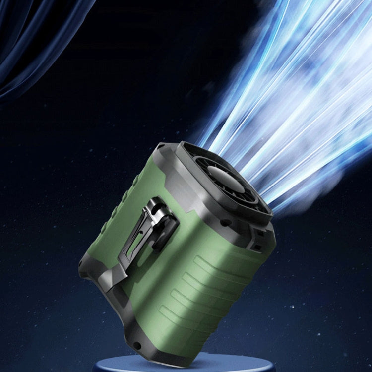 10000mAh Portable Hanging Waist Outdoor USB Fan High Wind Power Mini Fan(Blue) by buy2fix