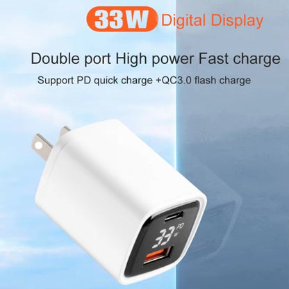 CYKE K02 30W PD+QC3.0 Mobile Phone Digital Display Fast Charger, Plug: EU(Black) - USB Charger by CYKE | Online Shopping UK | buy2fix