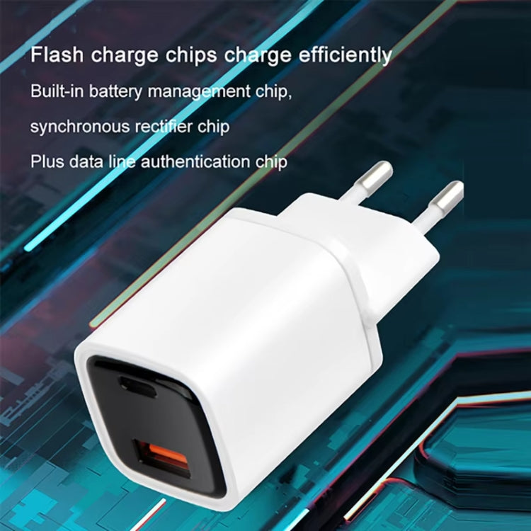 CYKE K02 30W PD+QC3.0 Mobile Phone Digital Display Fast Charger, Plug: US(White) - USB Charger by CYKE | Online Shopping UK | buy2fix