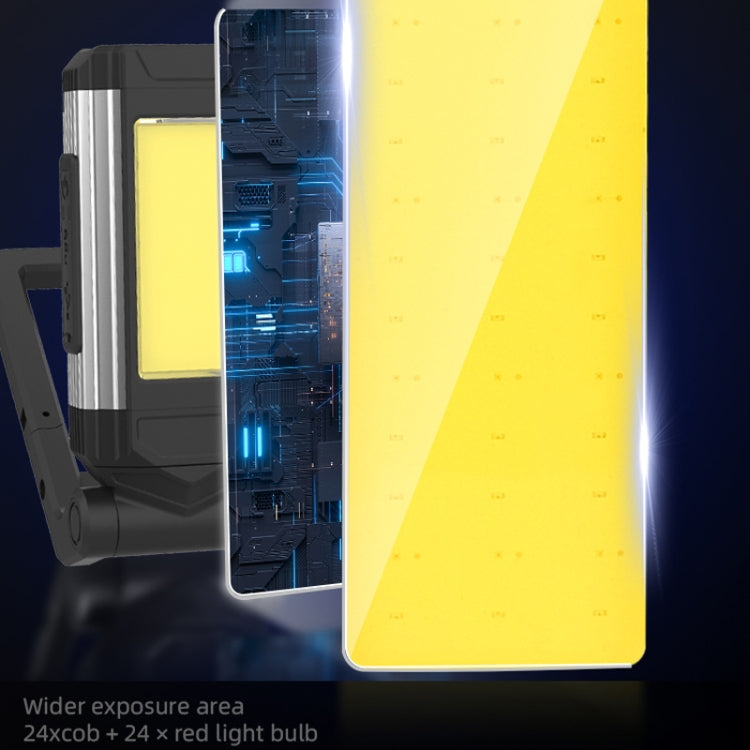 E-SMARTER K011 USB Rechargeable Repair Light With Magnet COB Strong Light Flashlight, Style: B Simple Silver by E-SMARTER