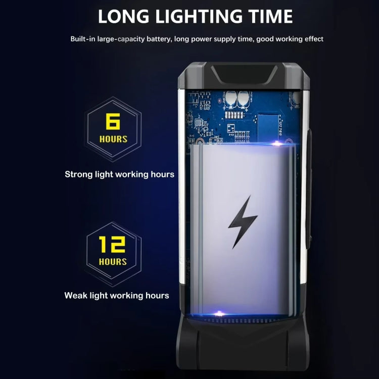 E-SMARTER K011 USB Rechargeable Repair Light With Magnet COB Strong Light Flashlight, Style: B Simple Silver by E-SMARTER