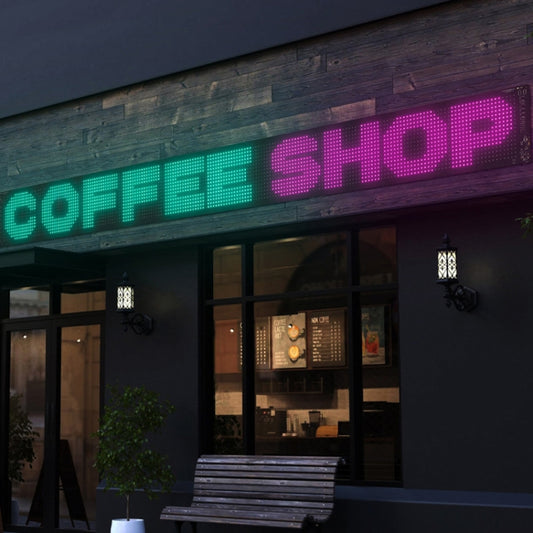 LED Flexible Screen Advertising Large Screen Supports APP Bluetooth Control 35.4 x 7.6 Inch USB by buy2fix