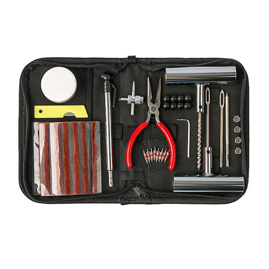 46pcs /Set Car Tubeless Tire Repair Needle Rubber Strip Valve Tip Needle-nosed Pliers Tool Set(With Bag) by buy2fix