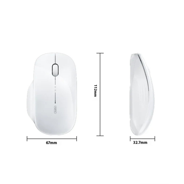 Inphic M1 2nd Generation Wireless Mice Rechargeable Mute Business Office Home Laptop Mouse, Color: Tri-mode White - Wireless Mice by Inphic | Online Shopping UK | buy2fix