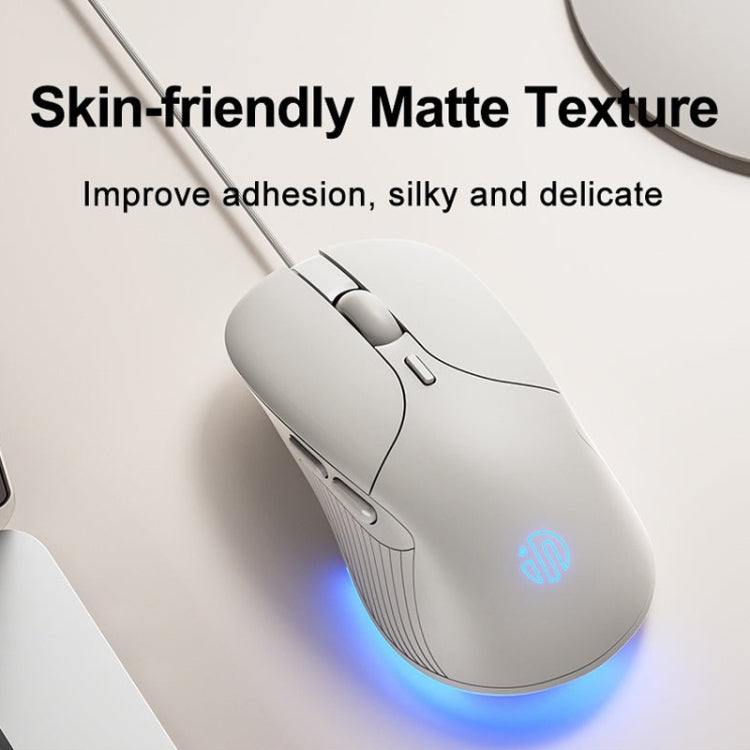 Inphic B2 Gaming Macro Mute Glow Computer Wired Mice(White) - Wired Mice by Inphic | Online Shopping UK | buy2fix