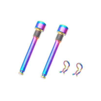 Mountain Road Bicycle Titanium Alloy Clip Pad Latch With Retaining Spring, Color: Pin + Circlip Colorful - Bicycle Brake Parts by buy2fix | Online Shopping UK | buy2fix