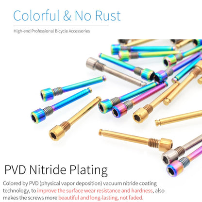 Mountain Road Bicycle Titanium Alloy Clip Pad Latch With Retaining Spring, Color: Pin + Circlip Colorful - Bicycle Brake Parts by buy2fix | Online Shopping UK | buy2fix