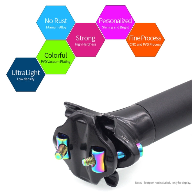 Bicycle Titanium Alloy Seat Post Locking Screws, Color: M6x35 Colorful - Bicycle Saddle by buy2fix | Online Shopping UK | buy2fix