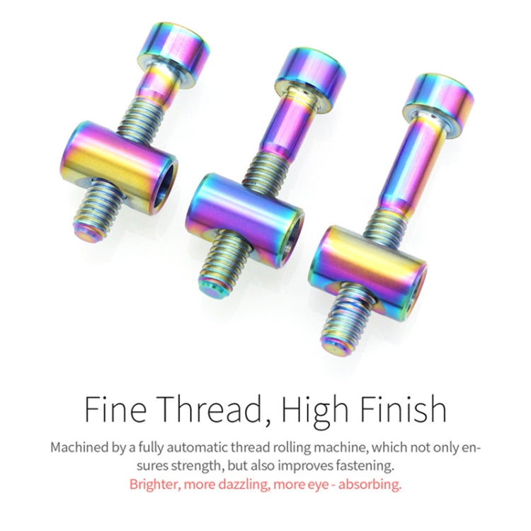 Bicycle Titanium Alloy Seat Post Locking Screws, Color: M6x30 Colorful - Bicycle Saddle by buy2fix | Online Shopping UK | buy2fix