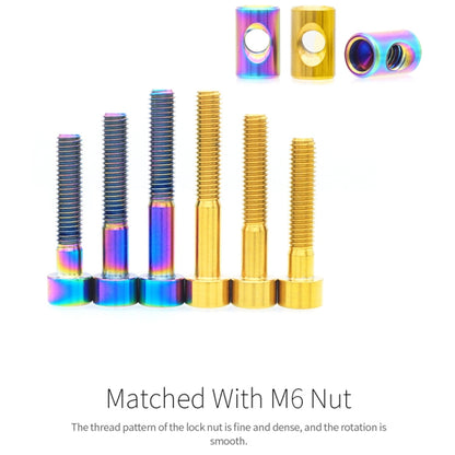 Bicycle Titanium Alloy Seat Post Locking Screws, Color: M6x30 Colorful - Bicycle Saddle by buy2fix | Online Shopping UK | buy2fix