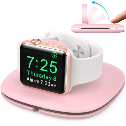 For Apple Watch AhaStyle PT126 Storage Folding Stand Plastic Charging Holder(Pink) - Charger / Holder by AhaStyle | Online Shopping UK | buy2fix