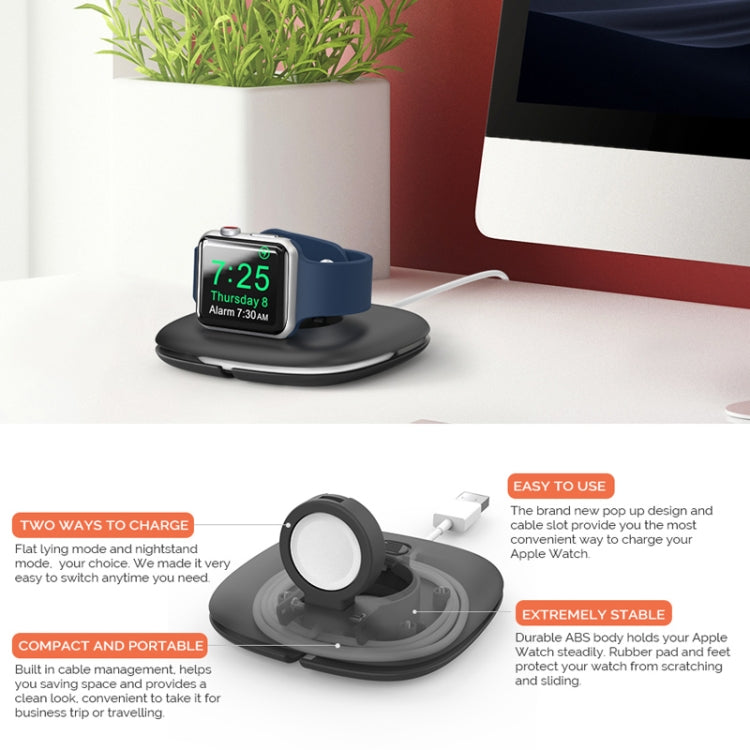 For Apple Watch AhaStyle PT126 Storage Folding Stand Plastic Charging Holder(White) - Charger / Holder by AhaStyle | Online Shopping UK | buy2fix