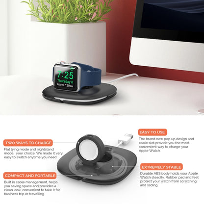 For Apple Watch AhaStyle PT126 Storage Folding Stand Plastic Charging Holder(White) - Charger / Holder by AhaStyle | Online Shopping UK | buy2fix